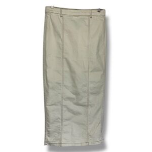 Belle Vere Jean Skirt Cream Denim Midi Maxi  Long Off White Size Small‎ NWOT